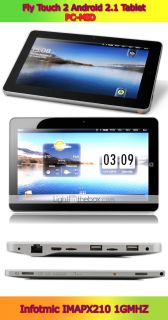 Fly Touch 2   10 Inch Touchscreen Android 2.1 Internet Tablet + GPS 