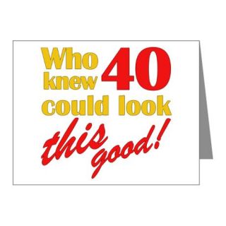 40 Gifts  40 Note Cards  Funny 40th Birthday Gag Gifts Note Cards 
