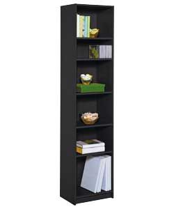 Buy Maine Half Width Tall Extra Deep Bookcase  Black Ash Effect at 