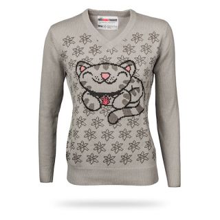   Soft Kitty V Neck Sweater