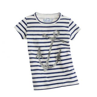 Girls sequin anchor tee   collectible tees   Girls knits & tees   J 