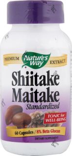 Natures Way Shiitake and Maitake Standardized    60 Capsules 