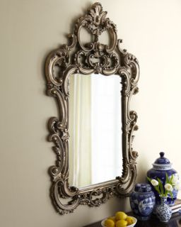 Silvery Baroque Style Mirror   The Horchow Collection