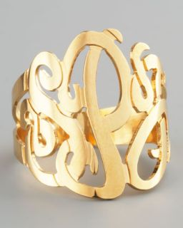 Three Initial Monogram Ring   