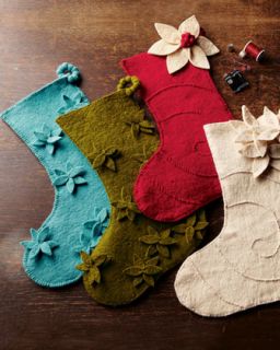 Arcadia Home Artisan Flower Christmas Stockings   The Horchow 