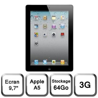 Tablette multimédia 3G   Écran Multi Touch panoramique 9.7   64 Go 