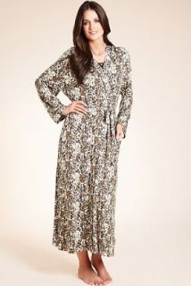 Per Una Animal Print Long Wrap Dressing Gown   Marks & Spencer 