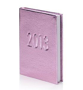 A7 Metallic Pink Polyurethane 2013 Diary   Week To View   Marks 