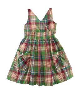 Ralph Lauren Childrenswear Girls Madras Dress   Sizes 7 16 