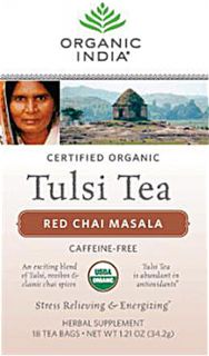 Organic India Tulsi Tea Red Chai Masala    18 Tea Bags   Vitacost 