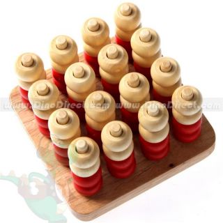 Wholesale 3D Connect Four Strategy Wooden Game Toy   