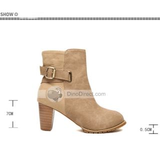 Wholesale Dianice Stylish Round Toe Solid Hasp Wood Bottom PU Leather 