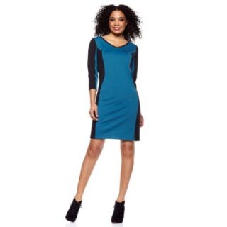 Queen Collection Colorblock Dress with Exposed Back Zipper