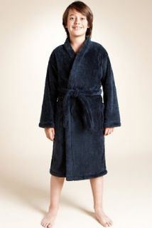 Waist Tie Fluffy Dressing Gown with Stay New™   Marks & Spencer 