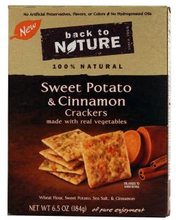 Back To Nature Sweet Potato and Cinnamon Crackers    6.5 oz   Vitacost 