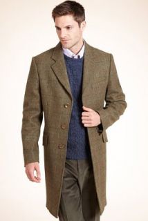 Heritage Pure British Wool Checked Coat   Marks & Spencer 