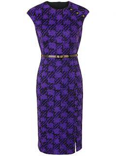 Buy Precis Petite Abstract Print Dress, Dark Purple online at 