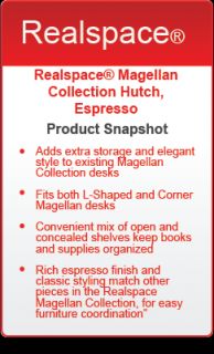 Realspace® Magellan Collection Hutch, 33 5/8H x 58 1/8W x 11 5/8D 