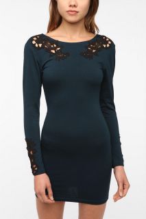 Motel Gina Lace Cutout Bodycon Dress   Urban Outfitters