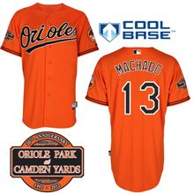 Baltimore Orioles Authentic Manny Machado Alternate Cool Base Jersey w 
