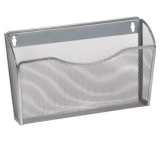 OfficeMax Mesh Wall Letter File, Silver