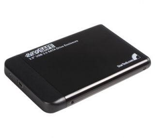 Startech InfoSafe 2.5in Black USB External Hard Drive Enclosure 