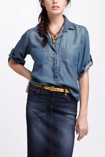 Pindot Chambray Shirt   Anthropologie