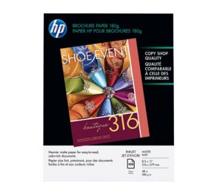 HP 8.5 x 11 Glossy White Brochure Paper