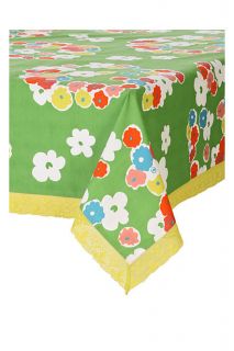 Garden Cosmos Tablecloth   Anthropologie