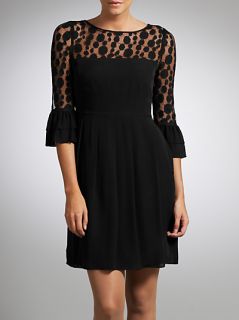 Buy Somerset by Alice Temperley Spot Mesh Shift Dress, Black online at 