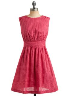 Too Much Fun Dress in Raspberry by Emily and Fin   Pink, White, Polka 