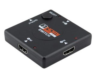 HDMI kabel Switch 3x1 Mini passar HD TV BlueRay XBOX360 PS3 på 