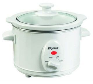 Elgento E16001 White Slow Cooker 1.5ltr  Ebuyer