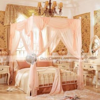 Wholesale Girls Flower Pleat 4 Poster Bed Canopy & Bed Poster One Set 