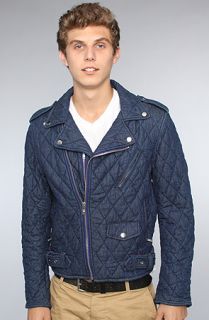 Joyrich The Quilted Motor Jacket in Indigo Red and Blue  Karmaloop 