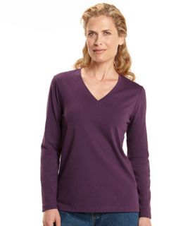 Carefree Unshrinkable T Shirt, Long Sleeve V Neck Tees and Knit Tops 