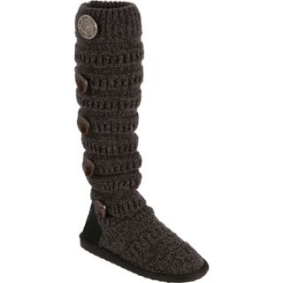 Muk Luks Womens Miranda Marled Texture Striped Boots   Ebony  Meijer 