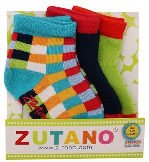 Zutano 3Pk Crew Socks   