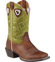 Ariat Charger   Roughed Cognac/Raptor Green Full Grain Leather 