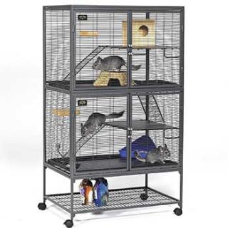 Midwest Critter Nation Double Unit with Stand Small Animal Cage   Rat 