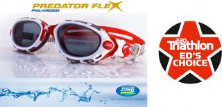 Wiggle  Zoggs Predator Flex Polarized Goggles  Adult Swimming 