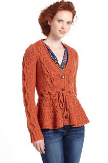 Stitchy Peplum Cardigan   Anthropologie