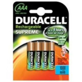 Duracell Supreme 1000mAh Rechargeable AAA Batteries  Ebuyer
