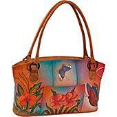 ANNA by Anuschka ANNA by Anuschka Wide Tote   Floral Butterfly