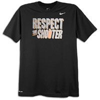 Nike Respect The Shooter T Shirt   Mens   Black / Grey