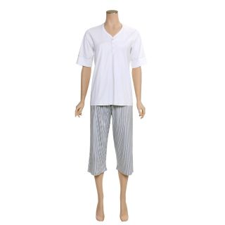 Calida Turtle Bay Capri Pajamas   Interlock Cotton, Short Sleeve (For 