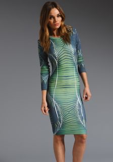 THATCHER Minimalist Body Con Dress in Jungle Stripe at Revolve 