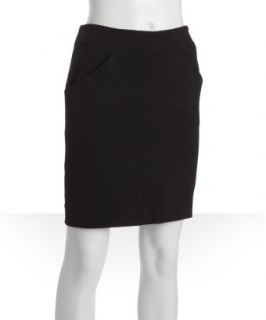 Diane Von Furstenberg black twill pocket pencil skirt   up to 
