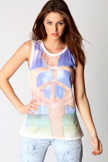  Sale  Tops  Kelly Peace Hands Print Vest