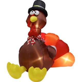 Foot Thanksgiving Decoration   Airblown Inflatable Turkey  Meijer 